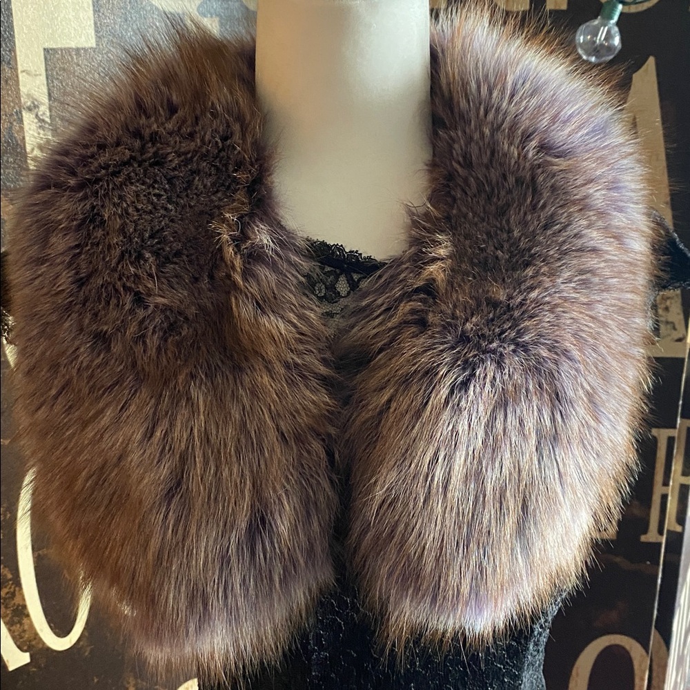 Vintage Purple Hue Fur Collar - Picture 3 of 4